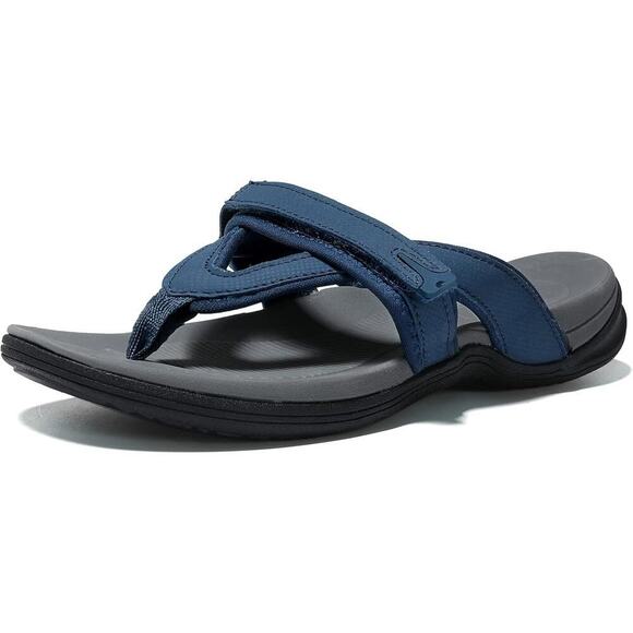 UTENAG Women's Arch Support Flip Flops Ladies Orthotic Thong Sandals Blue SZ 8 - Picture 1 of 6